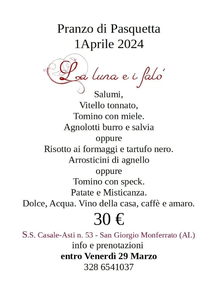 Menu_Ristorante La Luna E I Falo'_San Giorgio Monferrato_image_3