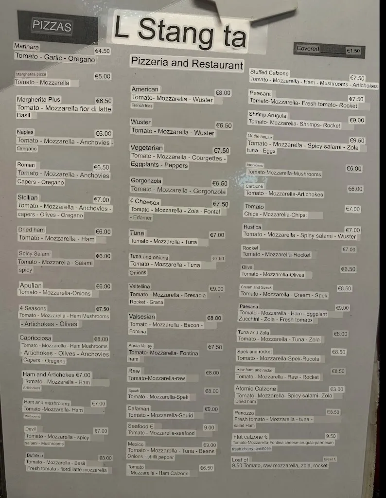 Menu_Pizzeria Bar Ristorante La Stangata_San Maurizio D'Opaglio_image_1