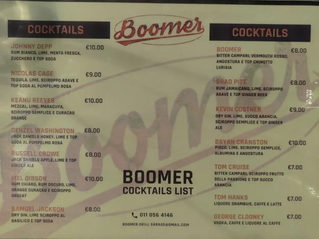 Menu_Boomer Grill Garage - Diner e Birreria_San Maurizio_image_3