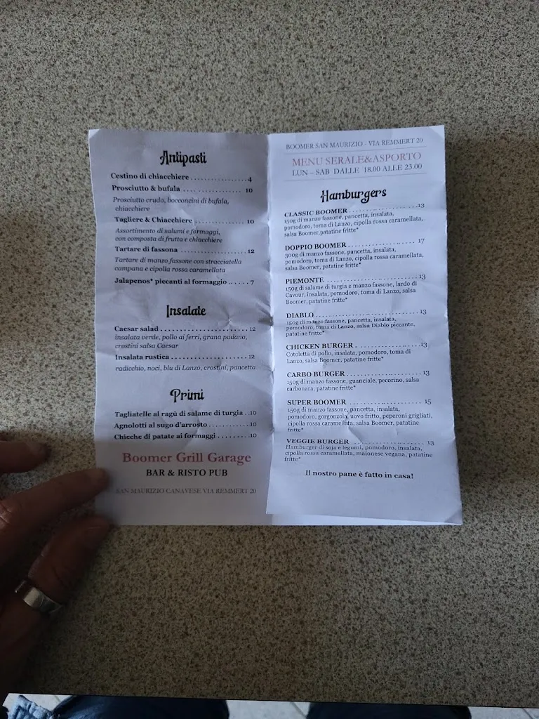 Menu_Boomer Grill Garage - Diner e Birreria_San Maurizio_image_4