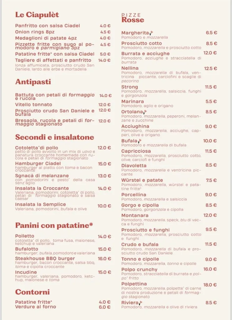 Menu_Pizzeria Ciadel_San Michele Mondovì_immagine_1