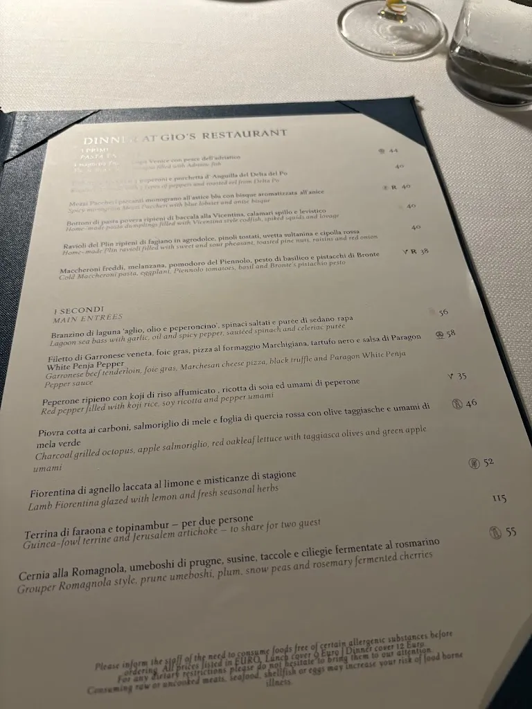 Menu_Gio's Restaurant & Terrace_San Giorgio_image_2