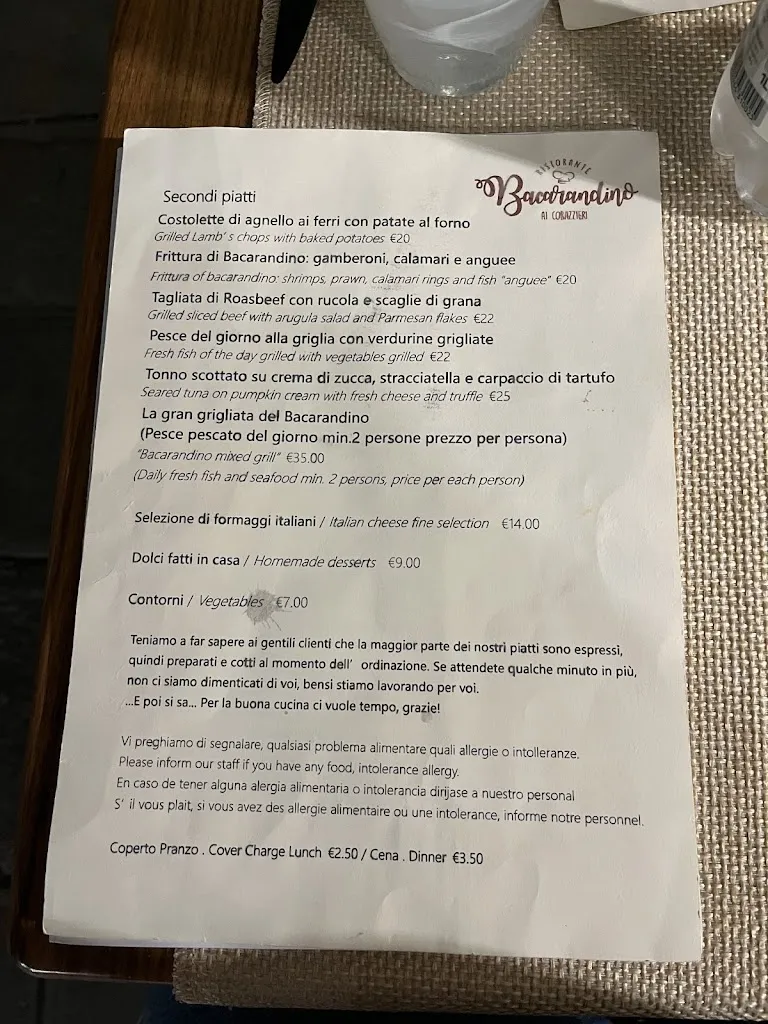 Menu_Ristorante Bacarandino ai Corazzieri_San Giorgio_image_1