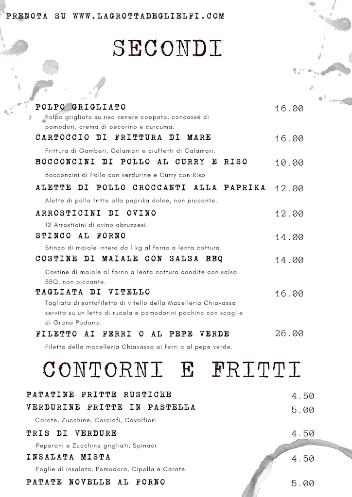 Menu_La Grotta Degli Elfi Cuneo Pub Ristorante Birreria_Sant'Albano Stura_image_1