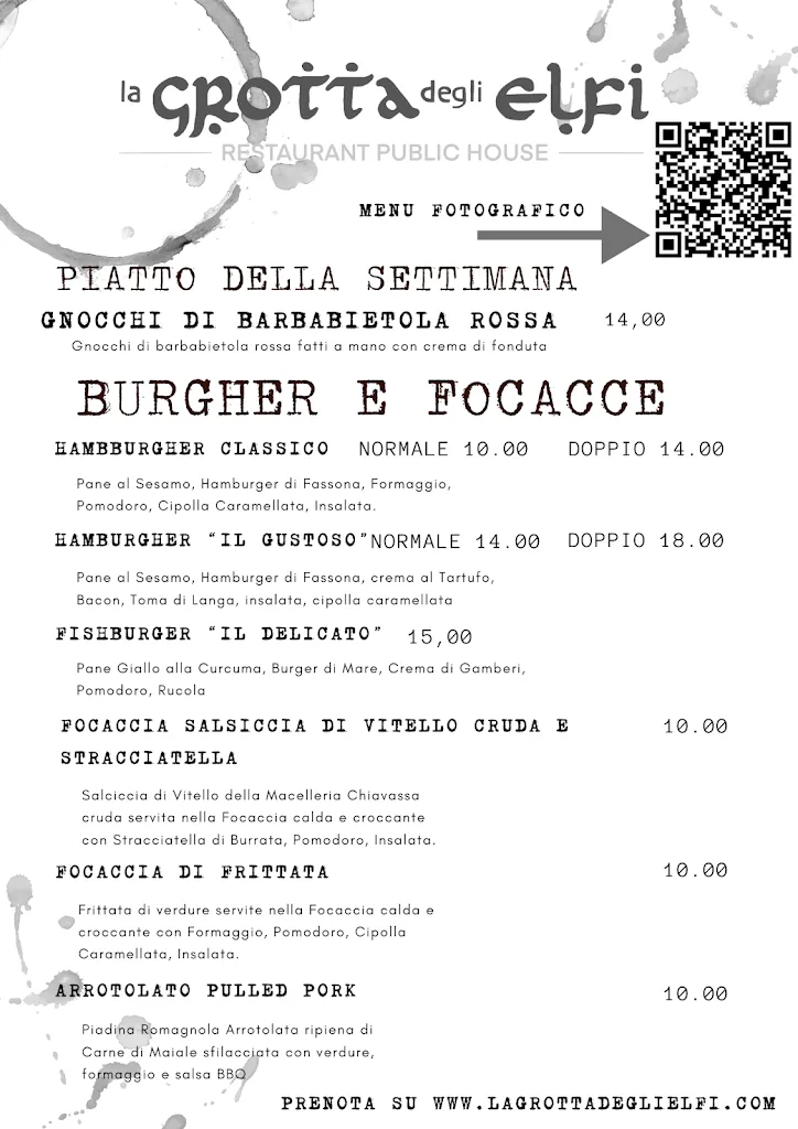 Menu_La Grotta Degli Elfi Cuneo Pub Ristorante Birreria_Sant'Albano Stura_image_2