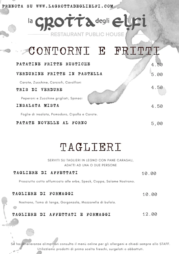 Menu_La Grotta Degli Elfi Cuneo Pub Ristorante Birreria_Sant'Albano Stura_image_4