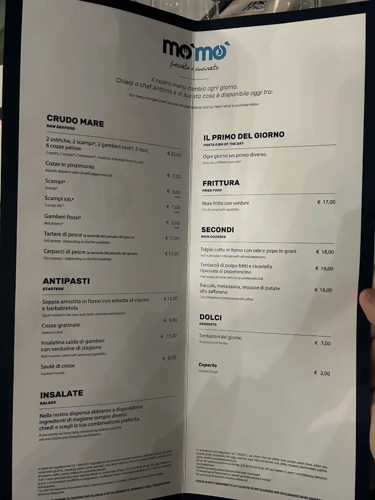 Menu_Mómó - Pescato e cucinato_Fasano_immagine_2