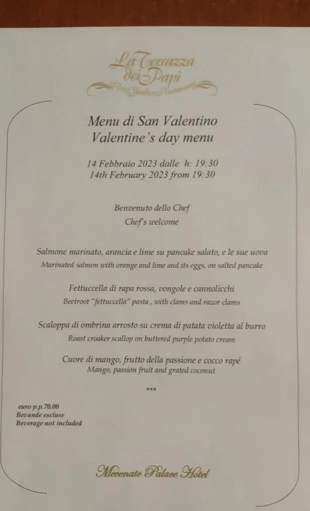 Menu_La Terrazza dei Papi Rooftop Restaurant_Santa Maria Maggiore_image_2