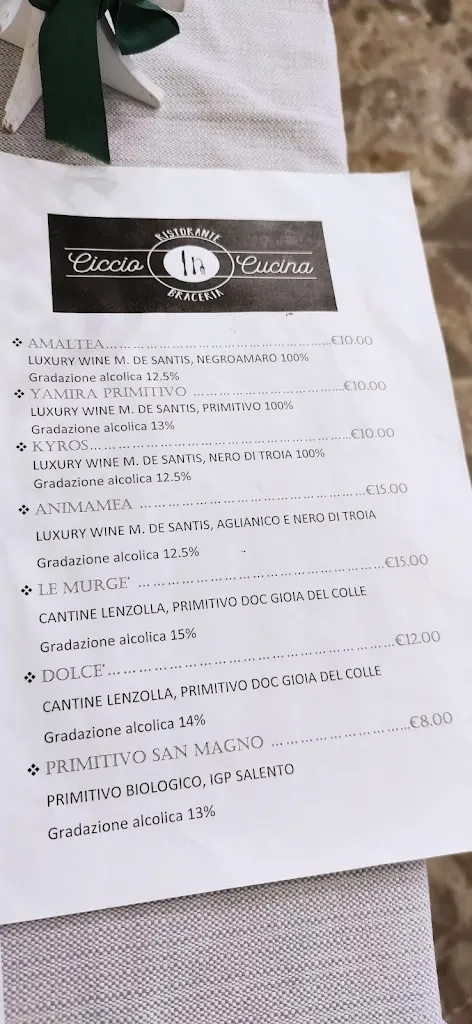 Menu_Trattoria da Ciccio_Corato_image_3