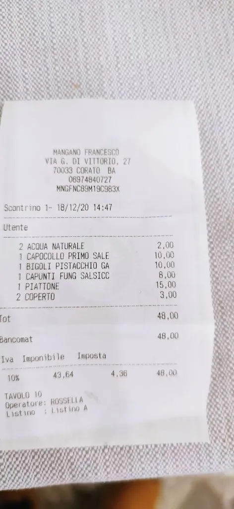 Vincenzo M_Trattoria da Ciccio_Corato_review