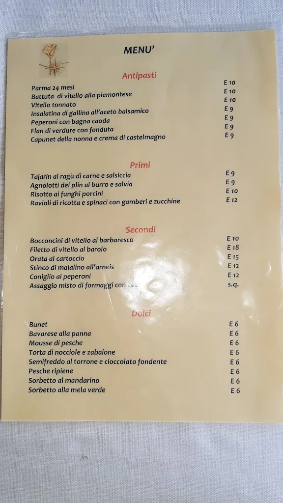 Menu_Albergo Ristorante La Rosa dei Vini - MIGLIOR CUCINA piemontese delle Langhe, Monferrato e Roero_Serralunga d'Alba_image_2