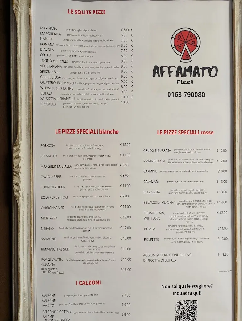 Menu_AFFAMATO Pizza_Serravalle Sesia_image_1