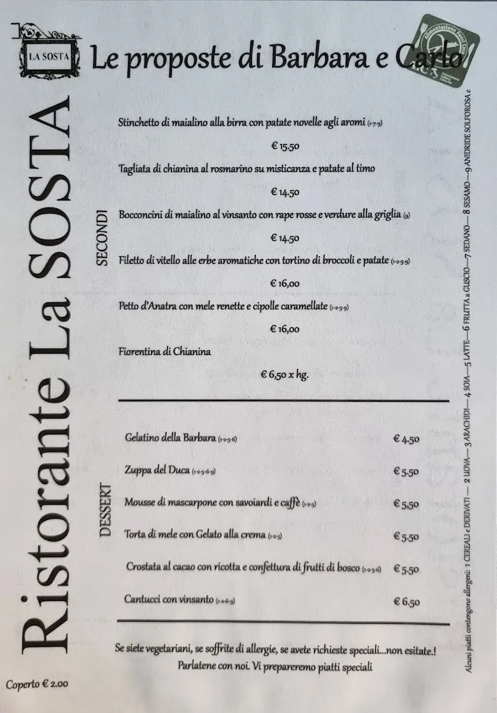 Menu_Ristorante la Sosta di Carlo Pazzaglia_Serre_image_3