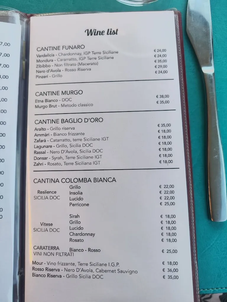 Menu_Bahía da Mimi - Bar Ristorante Stabilimento Balneare_Scopello_image_4