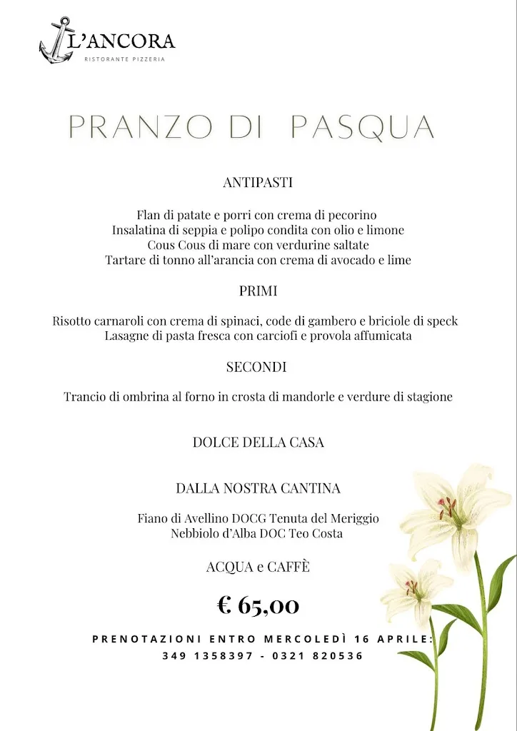 Menu_Pizzeria Ristorante L'Ancora_Sizzano_image_1