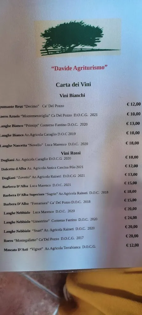 Menu_Ristorante @ Agriturismo Davide_Somano_image_1