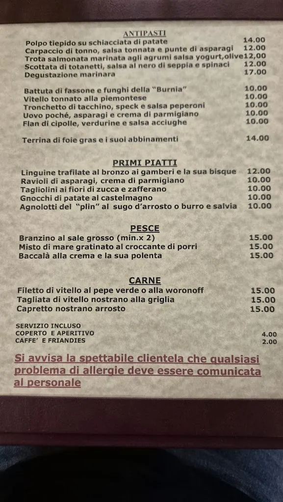 Menu_Ristorante La Rocca di Magnino Ernesto_Sparone_image_1
