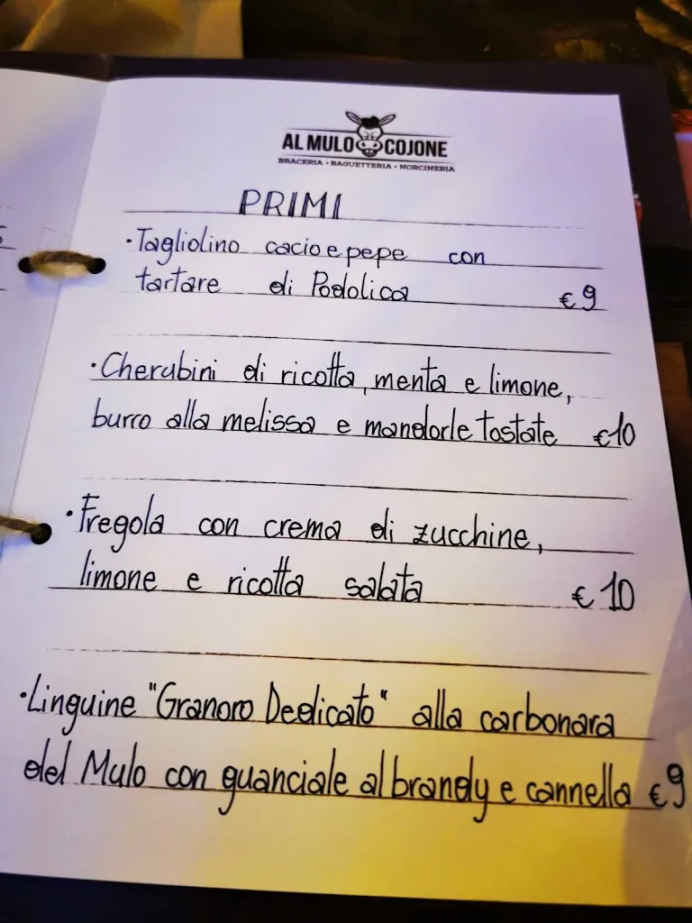 Menu_Al Mulo Cojone_Corato_image_3