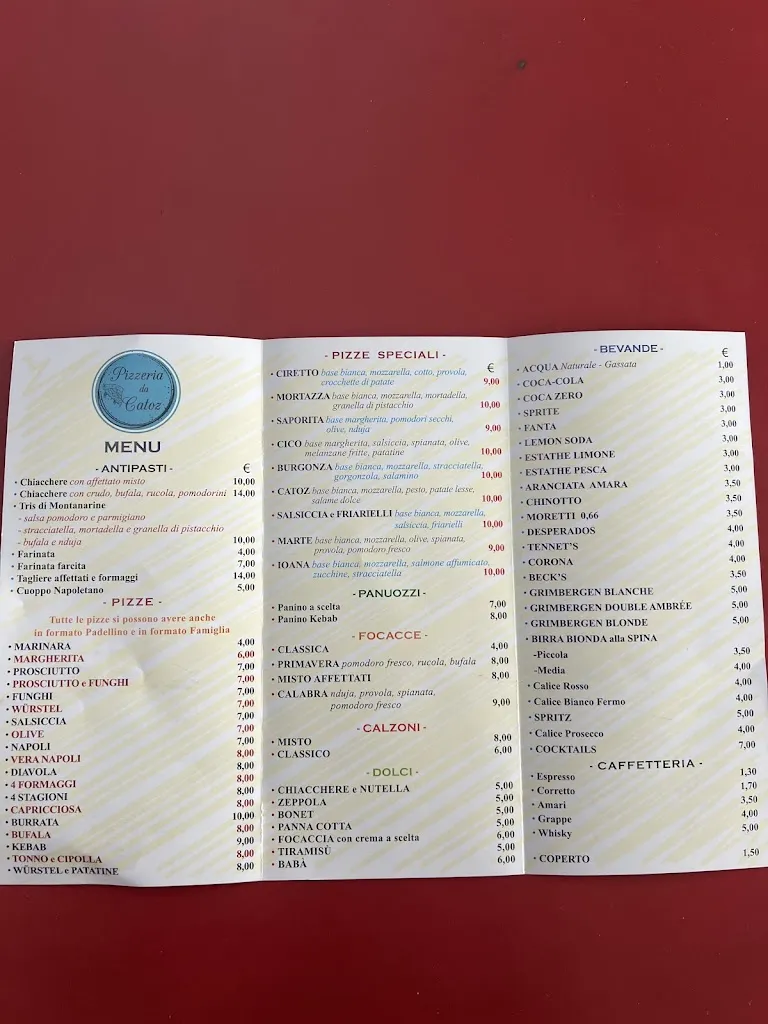 Menu_Pizzeria da Catoz_Torrazza Piemonte_image_1