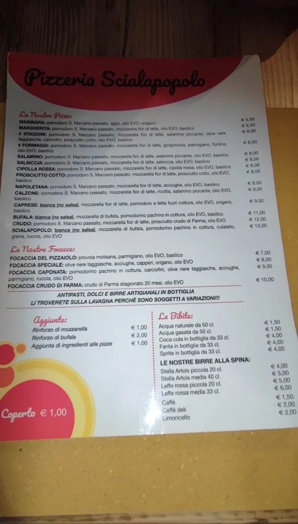 Menu_Pizzeria Scialapopolo_Torrazza Piemonte_image_1
