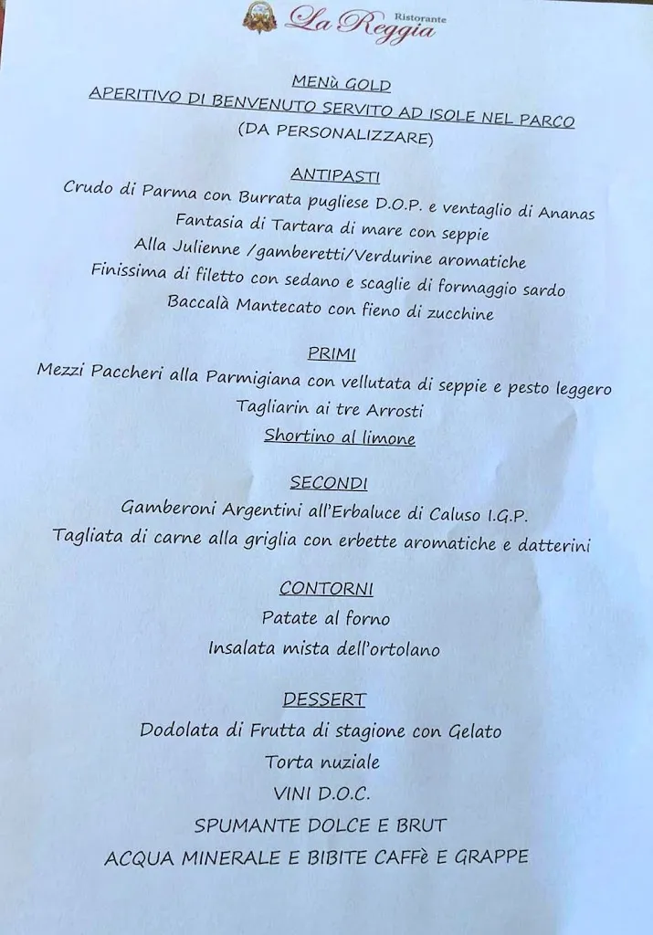 Menü_Ristorante Tenuta La Reggia_Torrazza Piemonte_Bild_1