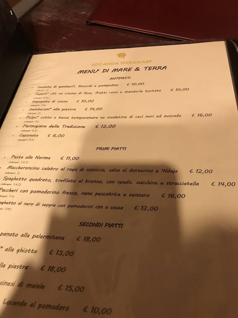 Menu_Locanda TerraMare - Cucina del Sud_Torino_image_1