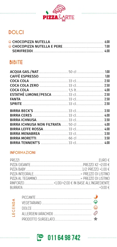 Menu_Pizza & Arte a Trofarello_Trofarello_image_4