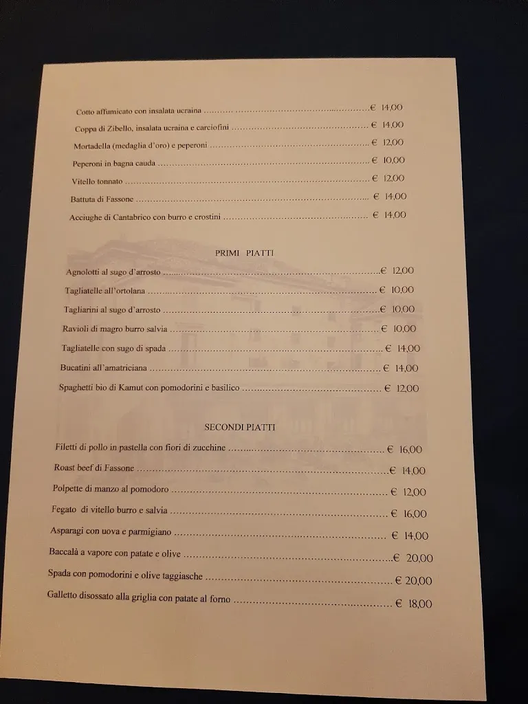 Menü_Osteria Della Piazzetta da Piero_Valenza_Bild_1