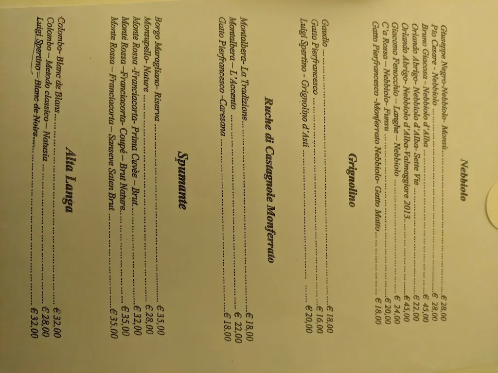 Menü_Osteria Della Piazzetta da Piero_Valenza_Bild_2