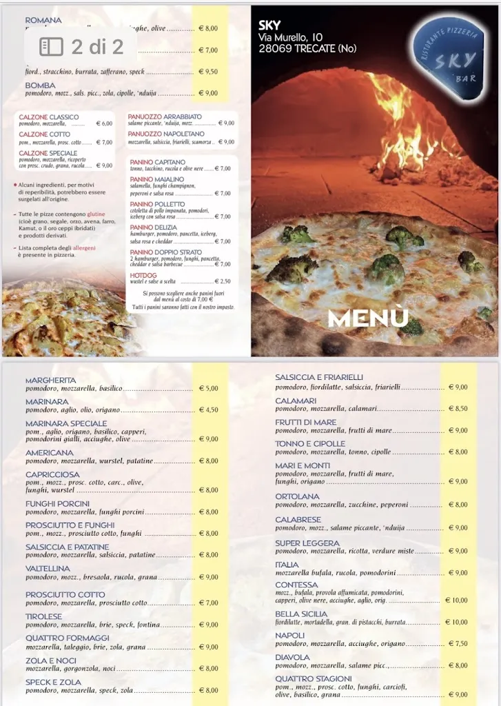 Menu_Sky bar pizzeria_Trecate_image_1