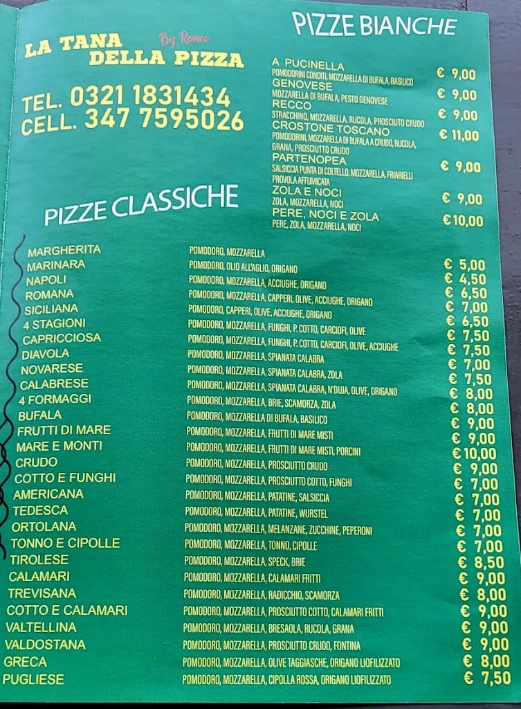 Menu_La Tana Della Pizza_Trecate_image_1