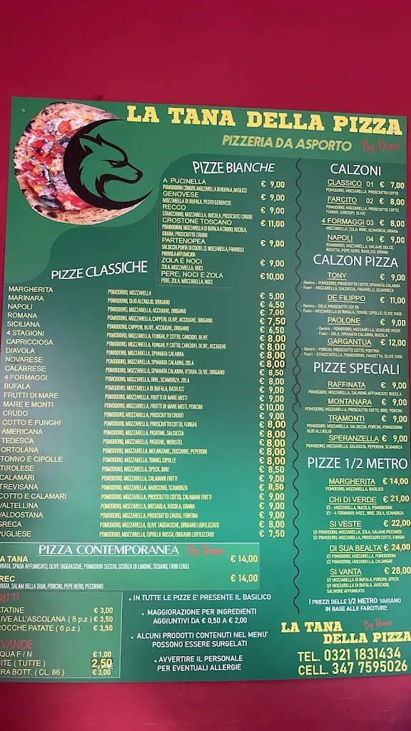 Menu_La Tana Della Pizza_Trecate_image_3