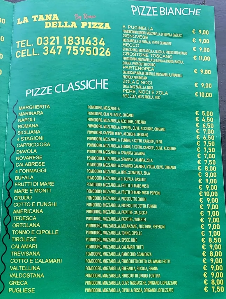 Menu_La Tana Della Pizza_Trecate_image_4