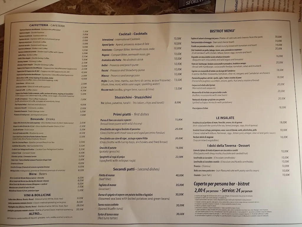 Menu_Taverna Sforza 1910_Castel del Monte_image_1