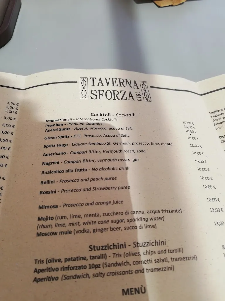 Menu_Taverna Sforza 1910_Castel del Monte_image_3