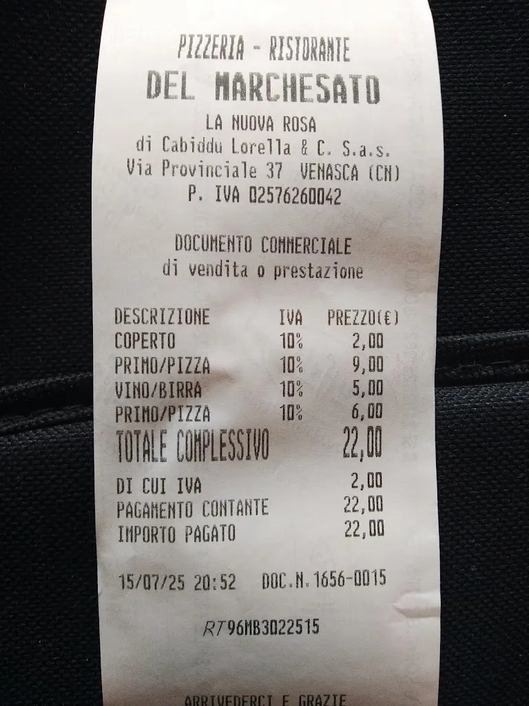Daniele Musso_Pizzeria Ristorante del Marchesato_Venasca_recensione