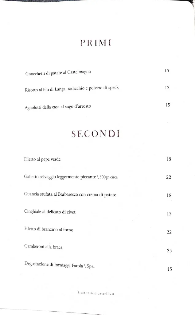 Menu_La Vecchia Trattoria del Castello_Verzuolo_image_1