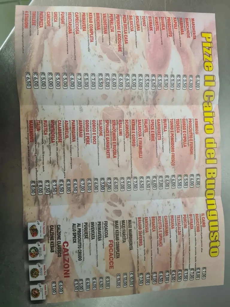 Menu_Pizzeria il Cairo kebab via Torino 24_Vigone_image_1