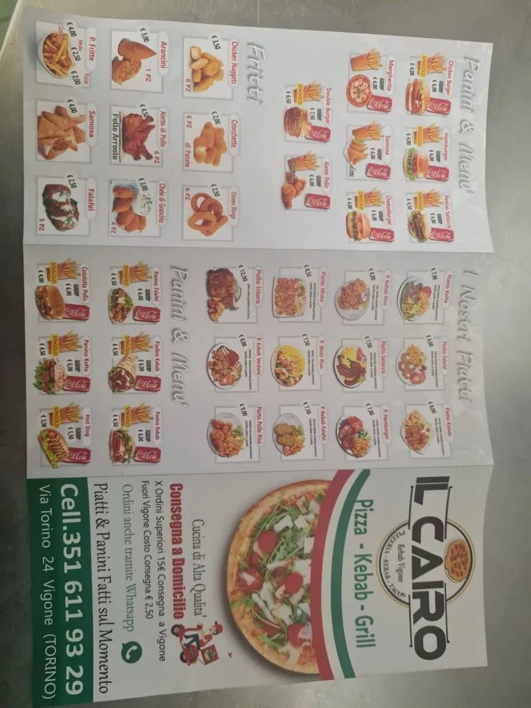 Menu_Pizzeria il Cairo kebab via Torino 24_Vigone_image_3
