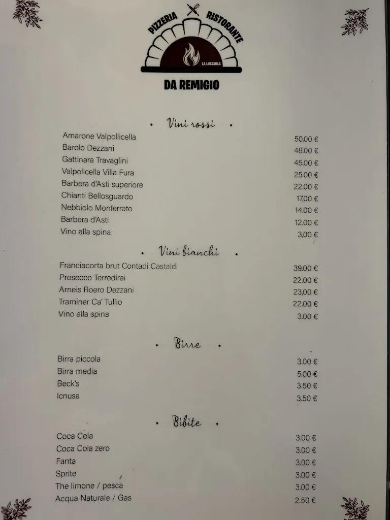 Menu_Ristorante pizzeria la Lucciola da Remigio di Alessandro Baccaglio_Villadossola_image_2