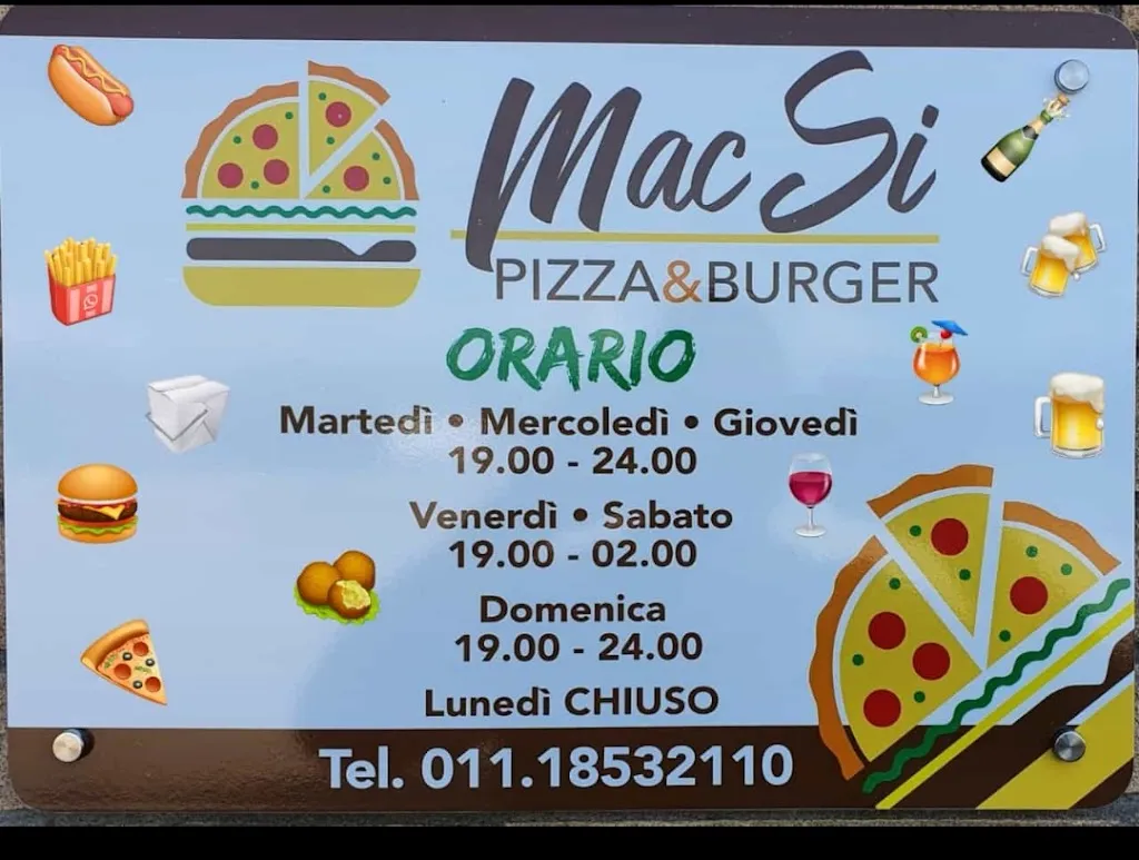 Menu_PIZZA & BURGER MAC SI_Villafranca Piemonte_image_1