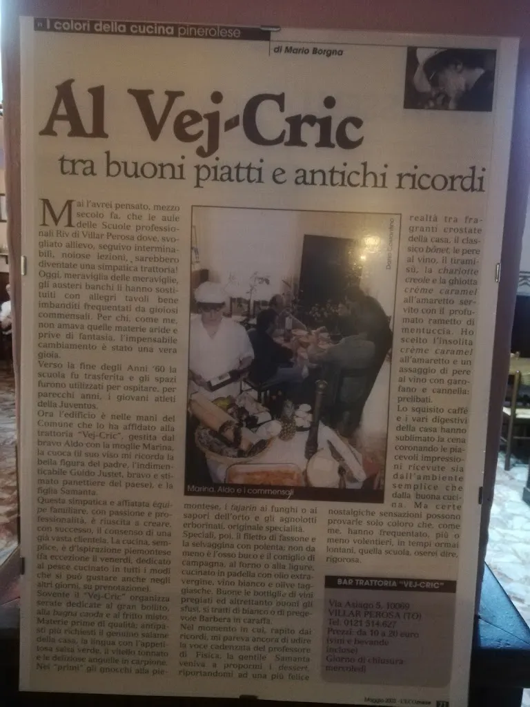 Silvio Occhini_Trattoria Vej Cric_Villar Perosa_review