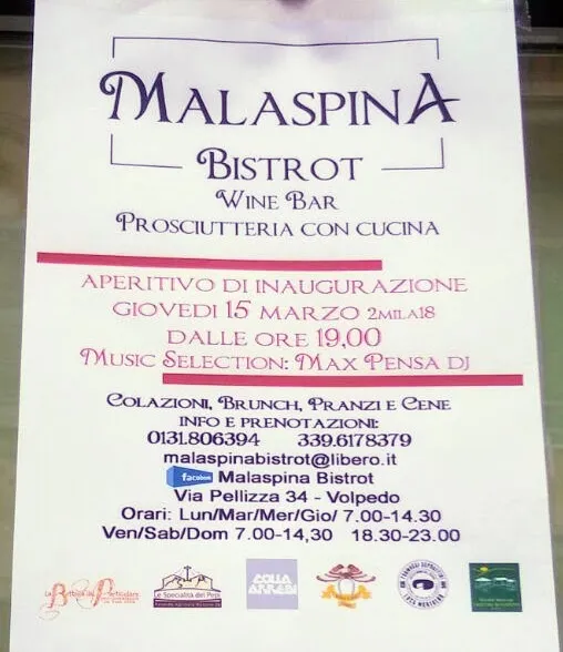 Menu_Malaspina Bistrot Prosciutteria a Volpedo_Volpedo_immagine_1
