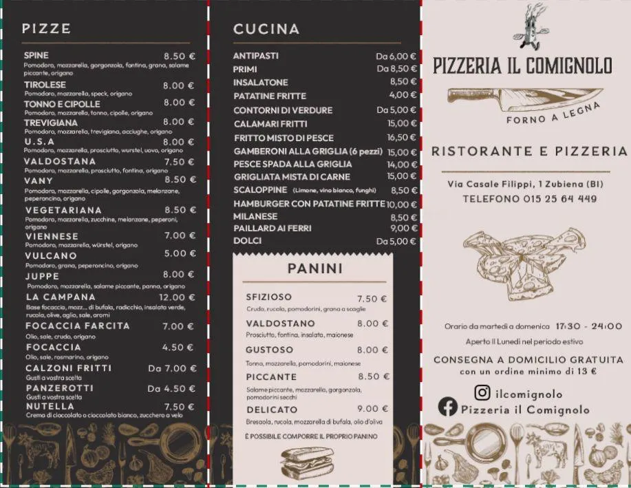 Menu_Il Comignolo ristorante pizzeria Di Marzano. G._Zubiena_image_2