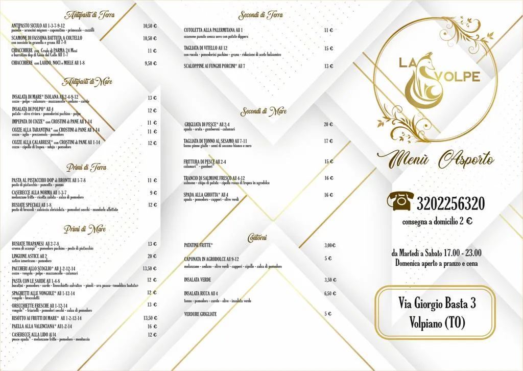 Menu_Pizzeria La volpe_Volpiano_image_2