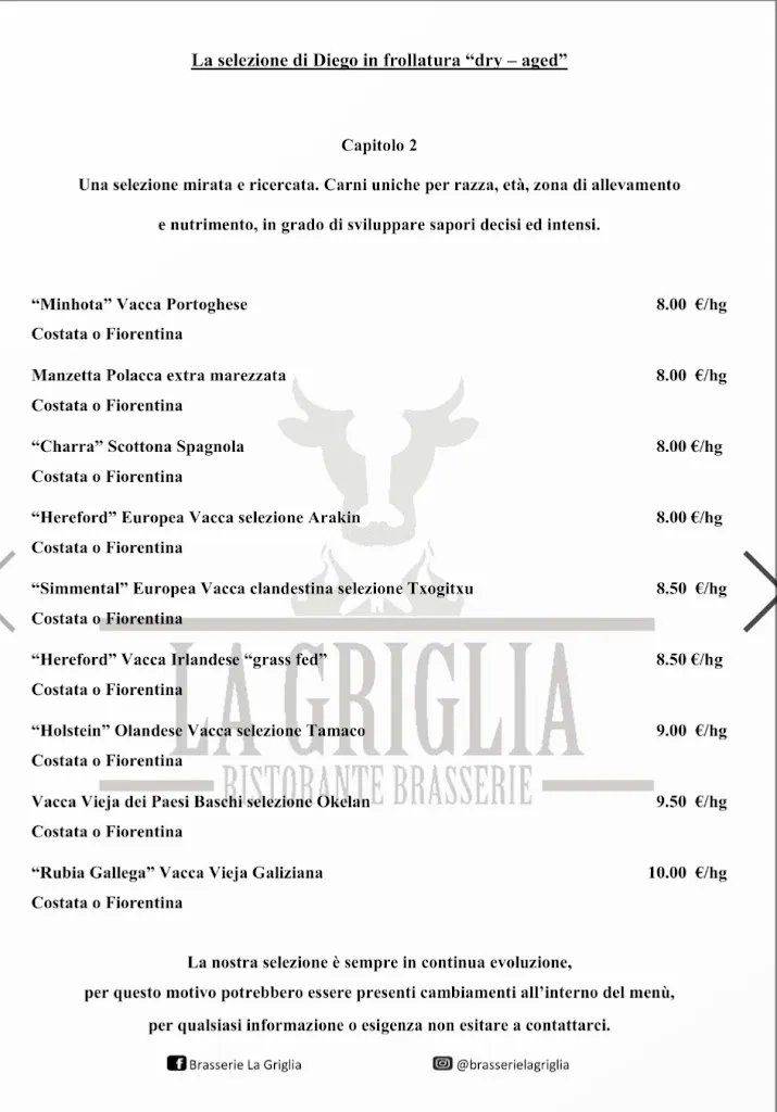Menu_Brasserie La Griglia_Vinovo_image_1