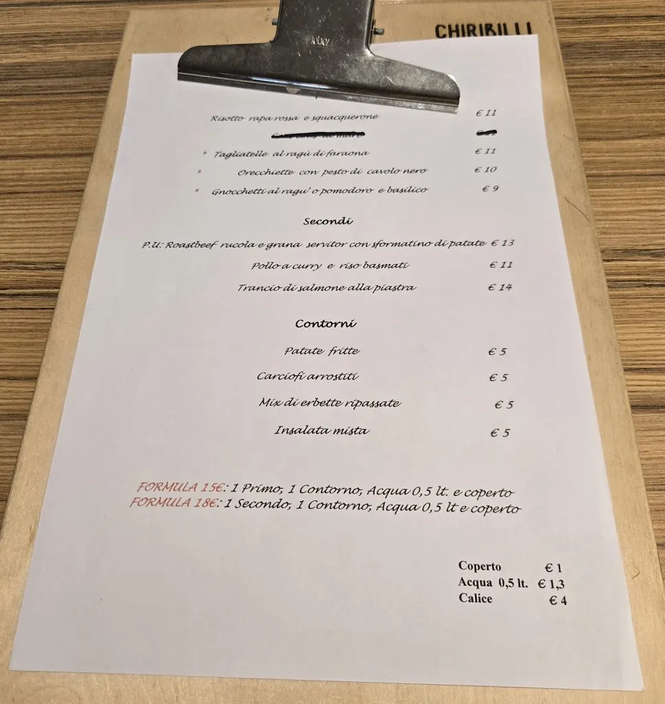 Menu_Chiribilli Bistró | Mise en place bistró_Bagnacavallo_image_1