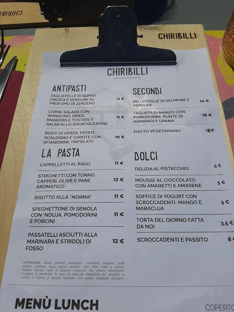 Menu_Chiribilli Bistró | Mise en place bistró_Bagnacavallo_image_2