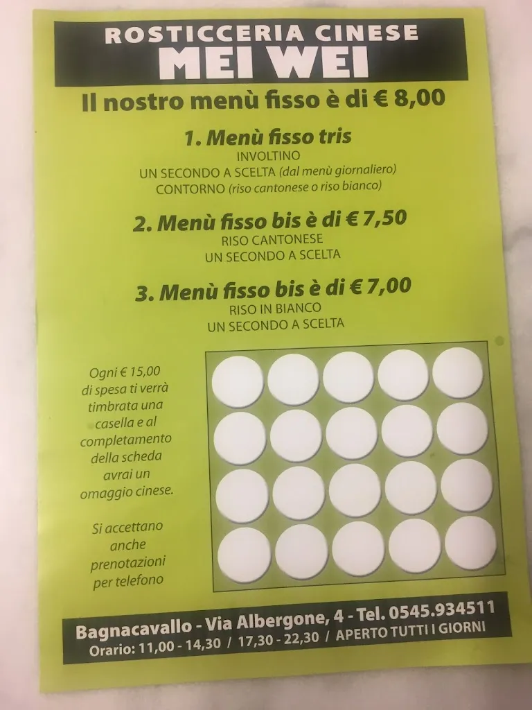 Menu_Rosticceria Cinese Mei Wei Di Hu Qichao_Bagnacavallo_image_2