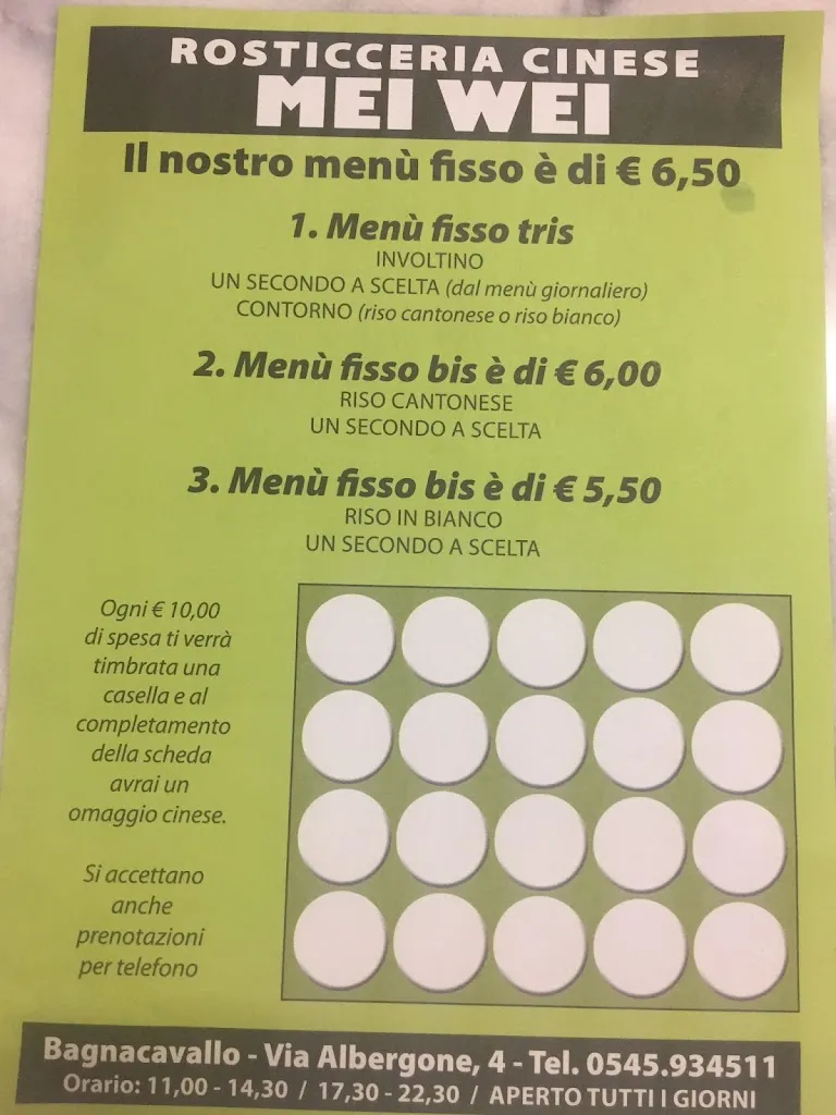 Menu_Rosticceria Cinese Mei Wei Di Hu Qichao_Bagnacavallo_image_4